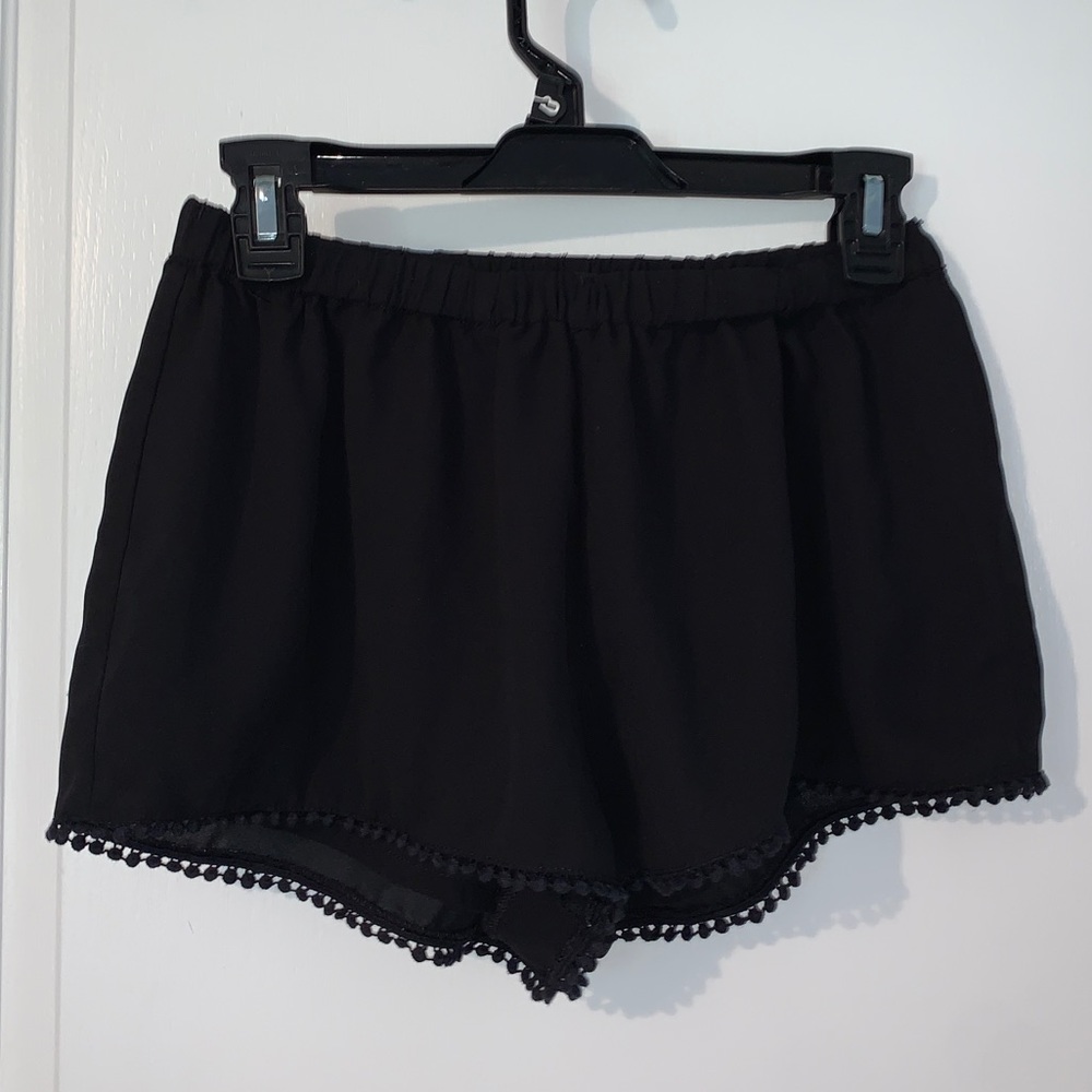 Black flowy shorts